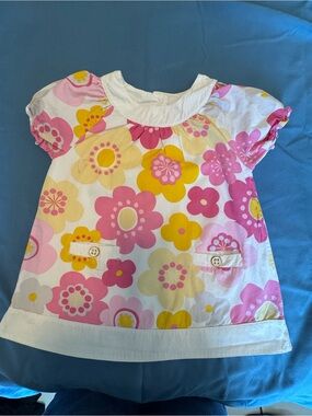 Emma's Garden 4T Floral Dress White Pink Yellow Toddler Girls